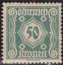 Austria 1922 Numeros 50 K Verde Scott J113